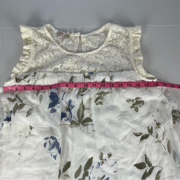 Bellambra 100% silk floral lace sleeveless lined blouse made in Italy Size L NWT - Picture 11 of 12
